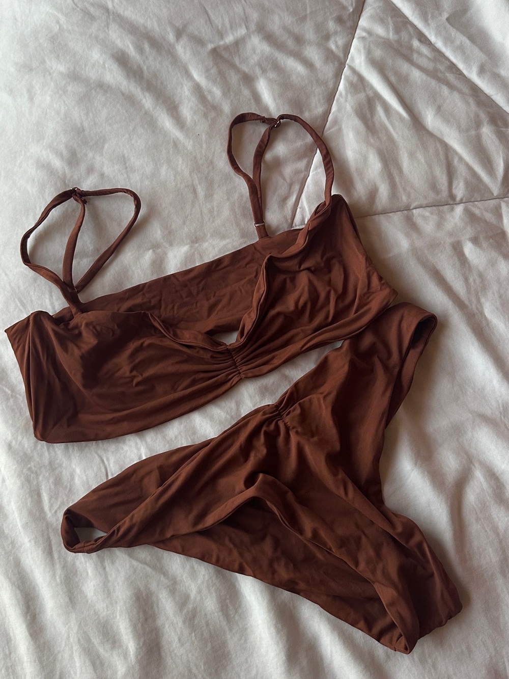 Slate Swim Lagos Bikini Burnt Orange Sienna  Medium set
